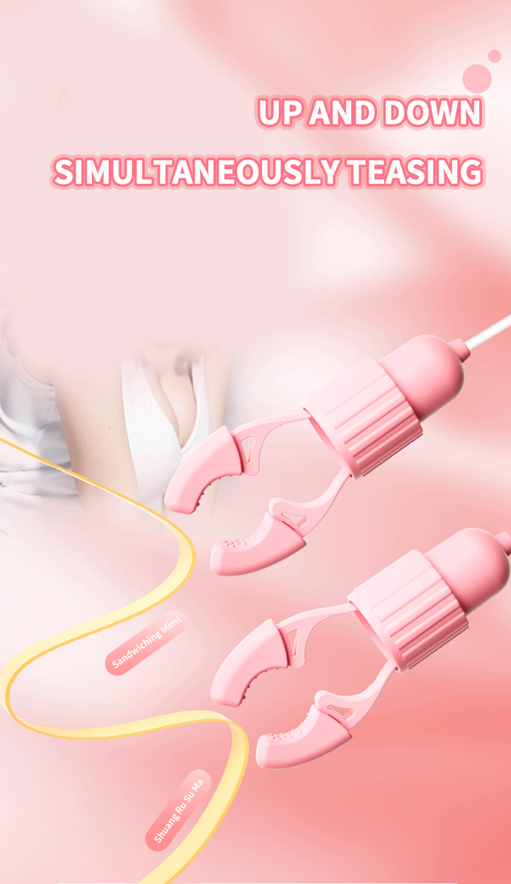 Nipple Vibrator Vibrating Clamps Clitoral Clip Breast Massage Clitoral Stimulation Masturbator Female Sex Toy for Women Adult18+ Nipple Vibrator Vibrating Clamps Clitoral Clip Breast Massage Clitoral Stimulation Masturbator Female Sex Toy for Women Adult18+