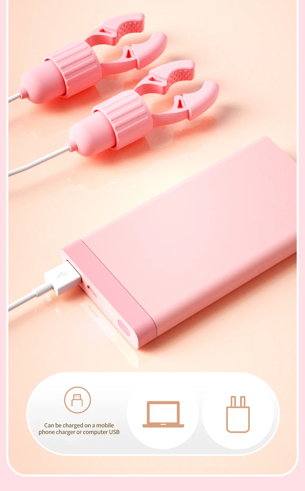 Nipple Vibrator Vibrating Clamps Clitoral Clip Breast Massage Clitoral Stimulation Masturbator Female Sex Toy for Women Adult18+ Nipple Vibrator Vibrating Clamps Clitoral Clip Breast Massage Clitoral Stimulation Masturbator Female Sex Toy for Women Adult18+