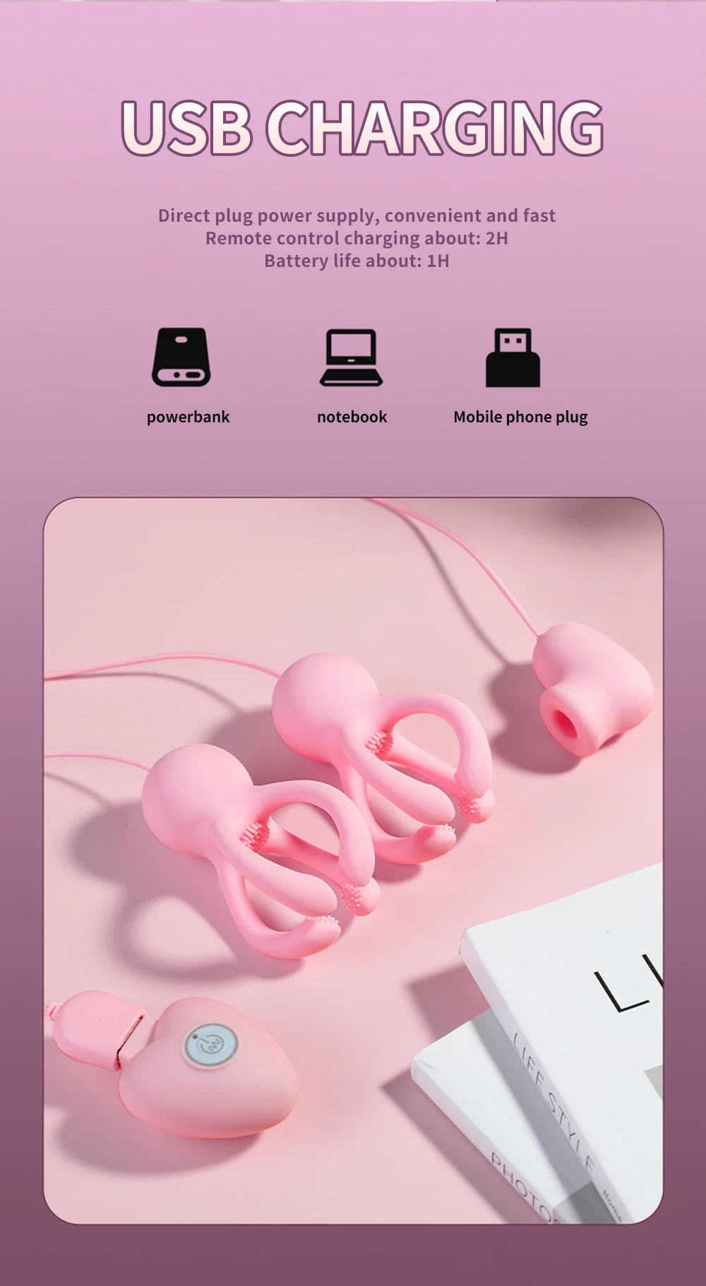Nipple Vibrator for Women Breast Massage Nipple Clamp Enhancer Nipple Sucking Stimulator Sex Toys Couples Female Adult Toys