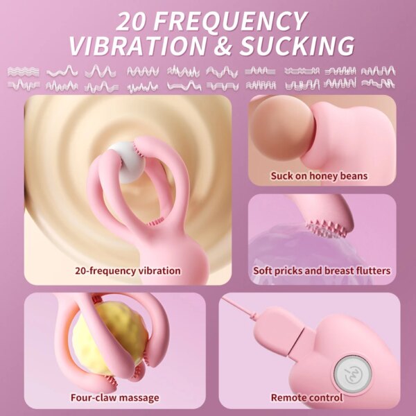 Nipple Vibrator for Women Breast Massage Nipple Clamp Enhancer Nipple Sucking Stimulator Sex Toys Couples Female Adult Toys