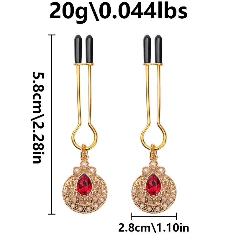 Metal Nipple Clamps with Chain Clips Flirting Teasing Sex Flirt Bondage Slave Bdsm Nipples Stimulation Fetish for Men Women Gay