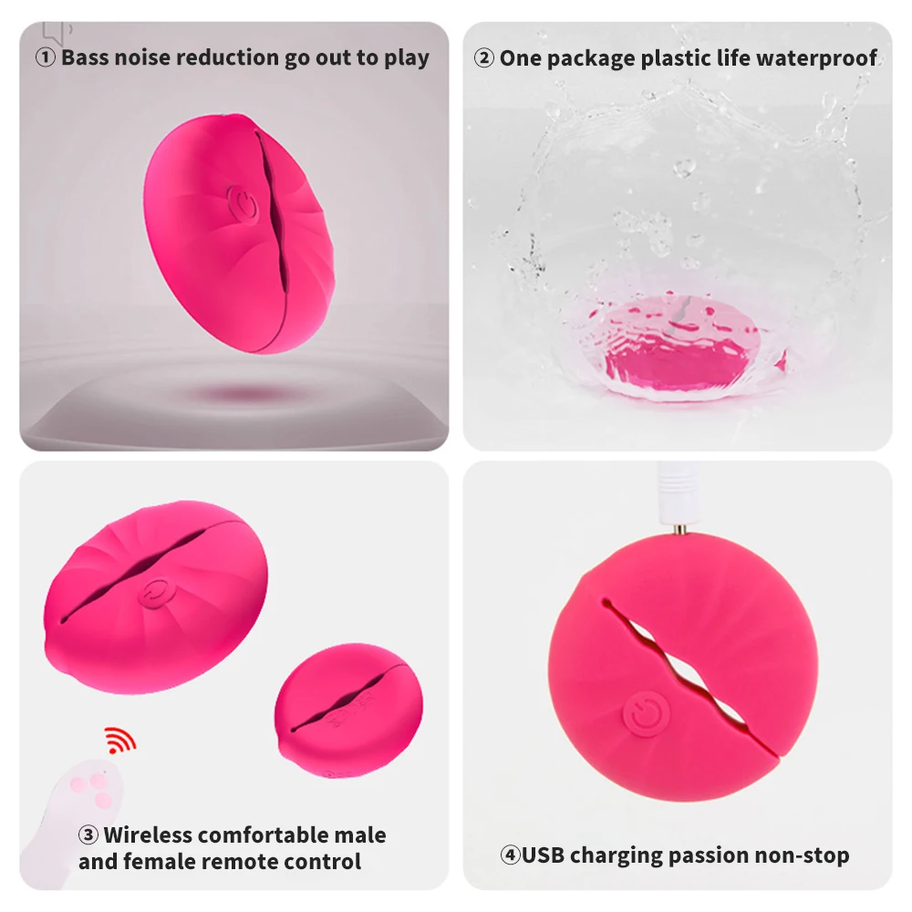 Wireless Remote Control Nipple Clamp Vibrator Silicone Breast Massage Nipple Clip Stimulate Adults Sex Toys for Women Couples