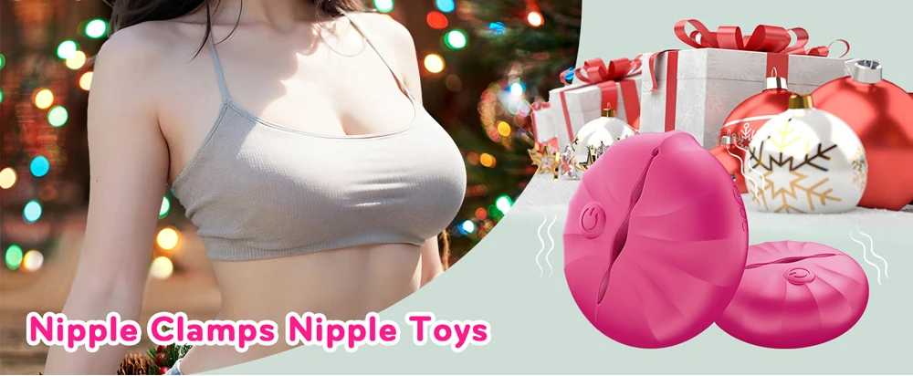 Wireless Remote Control Nipple Clamp Vibrator Silicone Breast Massage Nipple Clip Stimulate Adults Sex Toys for Women Couples