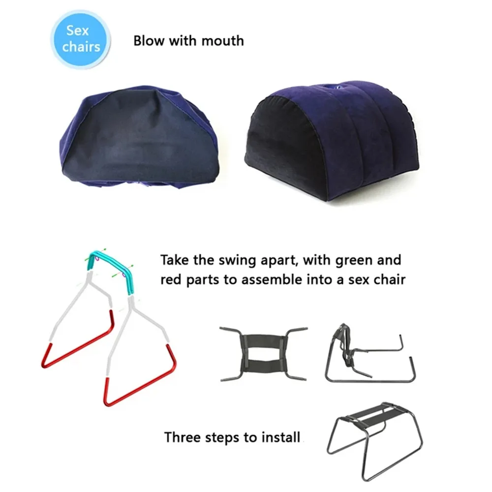 4IN1 Butterfly Chair Multi-Purpose Sex Swing Living Room Erotic Furniture Sling Hammock BDSM Bondage Gear Sex Toys for Couples