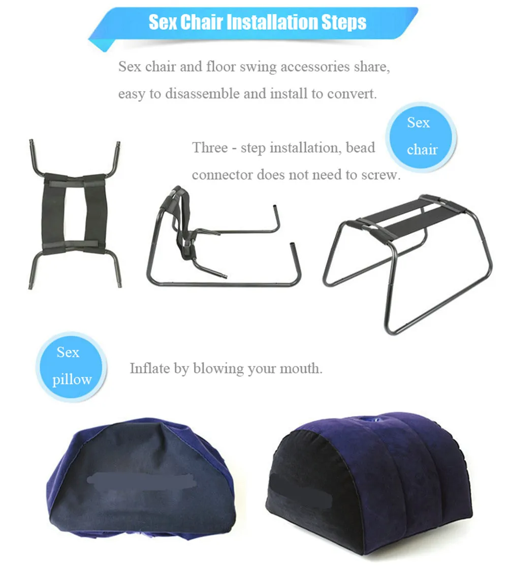 4IN1 Butterfly Chair Multi-Purpose Sex Swing Living Room Erotic Furniture Sling Hammock BDSM Bondage Gear Sex Toys for Couples