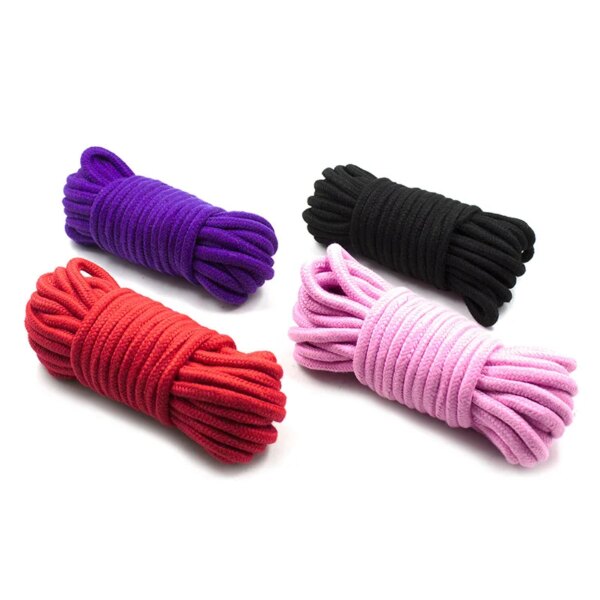 Bdsm Fetish Adult Products Women Sm Body Bondage Sex Swing Couples Cotton Rope Binding Erotic Set Wrist And Ankle Cuff Sex Toys