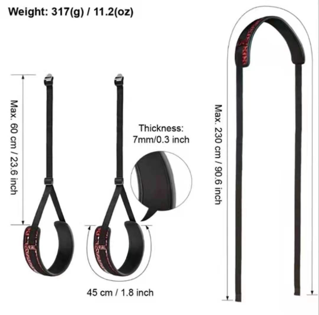 Sex SM Adult Products Diamond Pattern M Leg Strap Manufacturer Direct Sales Fun Split Strap Red and Black Binding