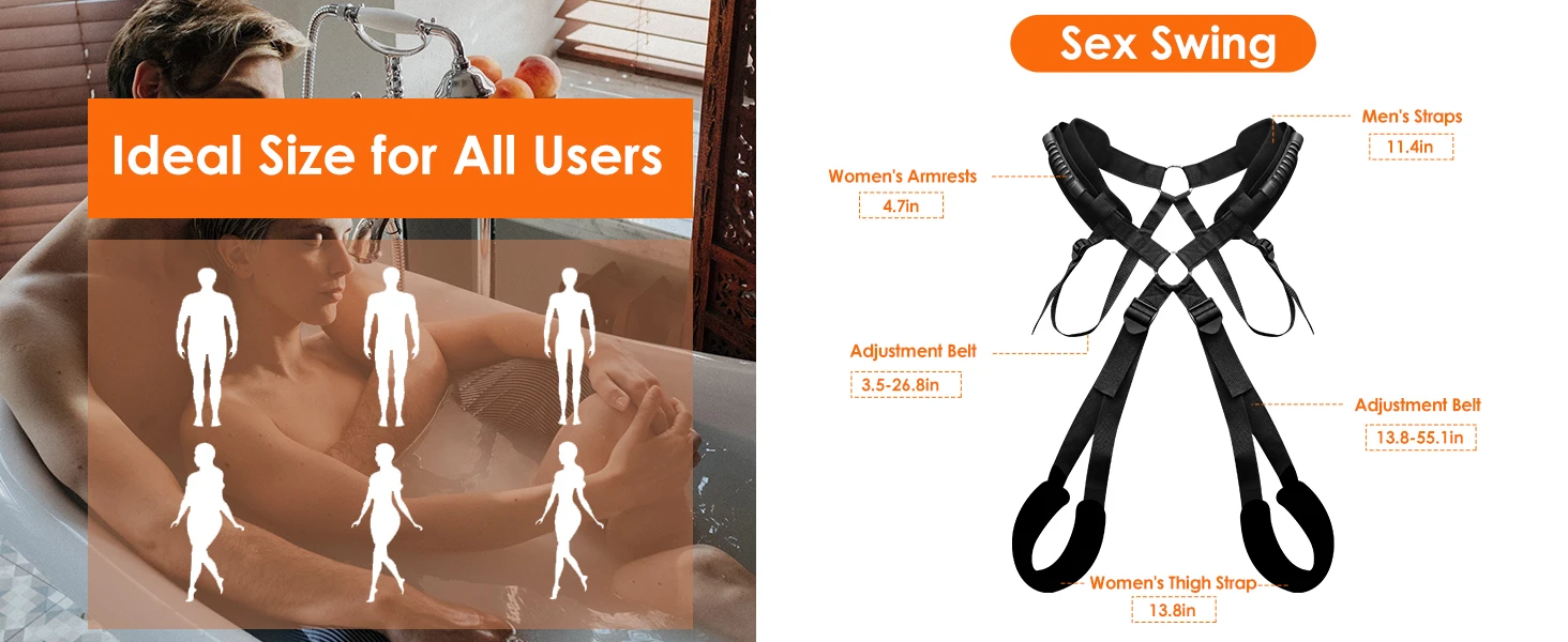 BDSM Bondage Love Slings for Couples Sex Swing Set with Adjustable Strap Adult Sex Toy Soft Plush Padding Mat Sex Restraints Toy BDSM Bondage Love Slings for Couples Sex Swing Set with Adjustable Strap Adult Sex Toy Soft Plush Padding Mat Sex Restraints Toy