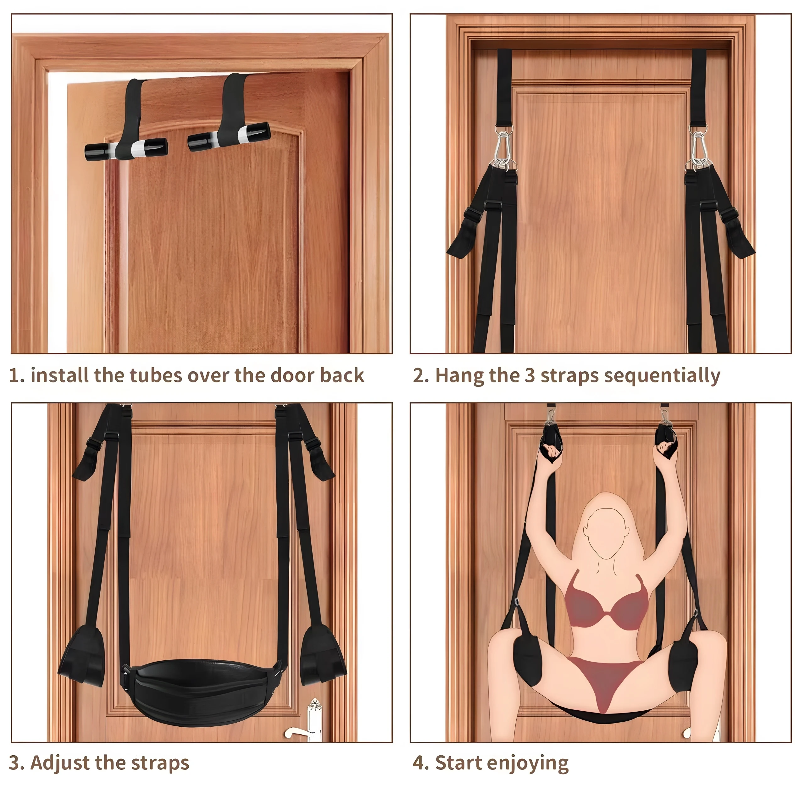 BDSM Adjustable Sex Swing Soft Material Straps Fetish Bandage Game Chairs Hanging Door Swing Erotic Sex Toys For Couples Sex SM BDSM Adjustable Sex Swing Soft Material Straps Fetish Bandage Game Chairs Hanging Door Swing Erotic Sex Toys For Couples Sex SM
