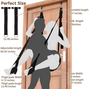 BDSM Adjustable Sex Swing Soft Material Straps Fetish Bandage Game Chairs Hanging Door Swing Erotic Sex Toys For Couples Sex SM