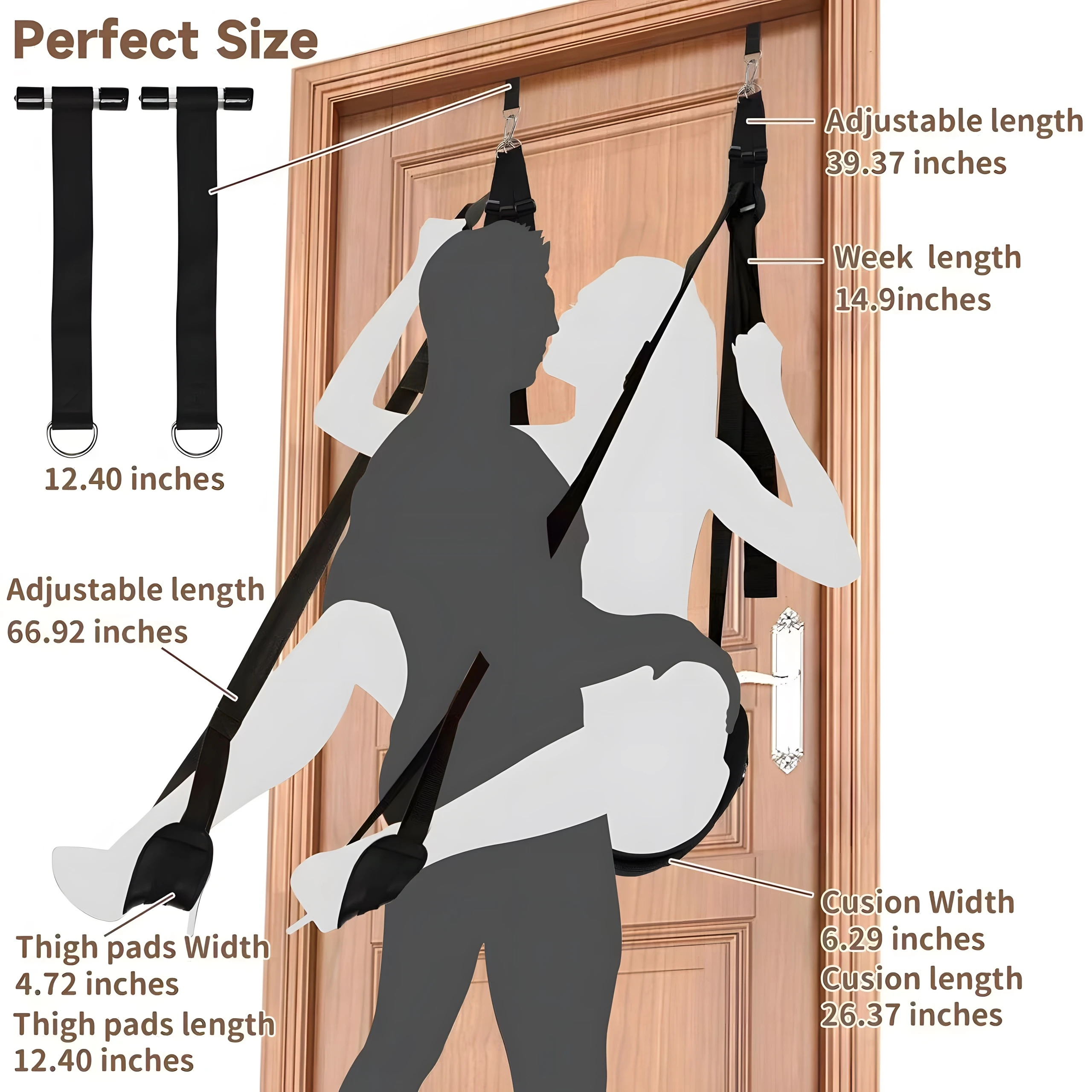 BDSM Adjustable Sex Swing Soft Material Straps Fetish Bandage Game Chairs Hanging Door Swing Erotic Sex Toys For Couples Sex SM BDSM Adjustable Sex Swing Soft Material Straps Fetish Bandage Game Chairs Hanging Door Swing Erotic Sex Toys For Couples Sex SM