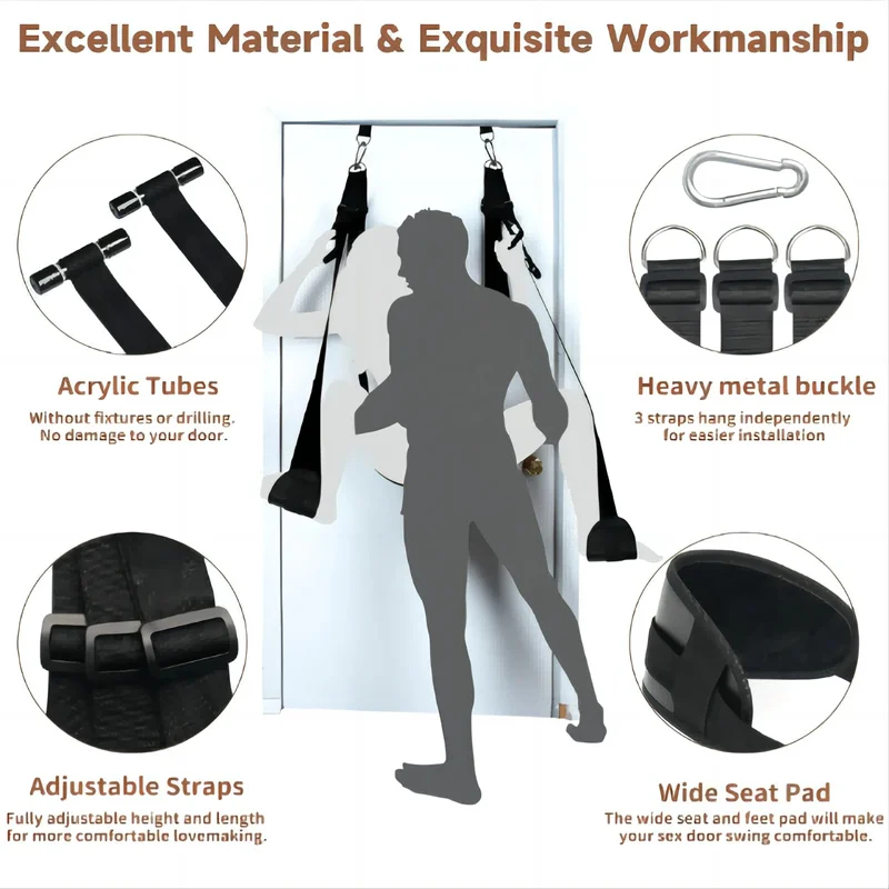 Sex Toys for Couples Erotic Product Sex Swing Soft Sex Furniture BDSM Fetish Bondage Love Adult Games Chairs Hanging Door Swings