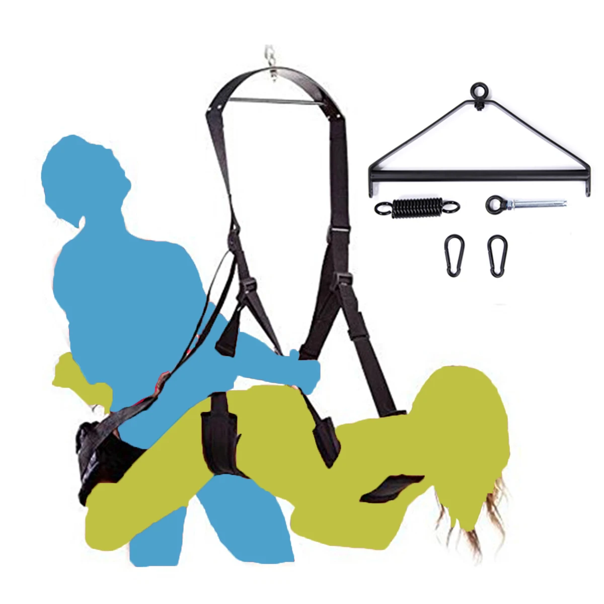 Sex Swing Ceiling Adult Sex Furniture with Seat Adjustable BDSM Erotic Love Hanging Heavy Duty Sex Toys for Couples Door Swings