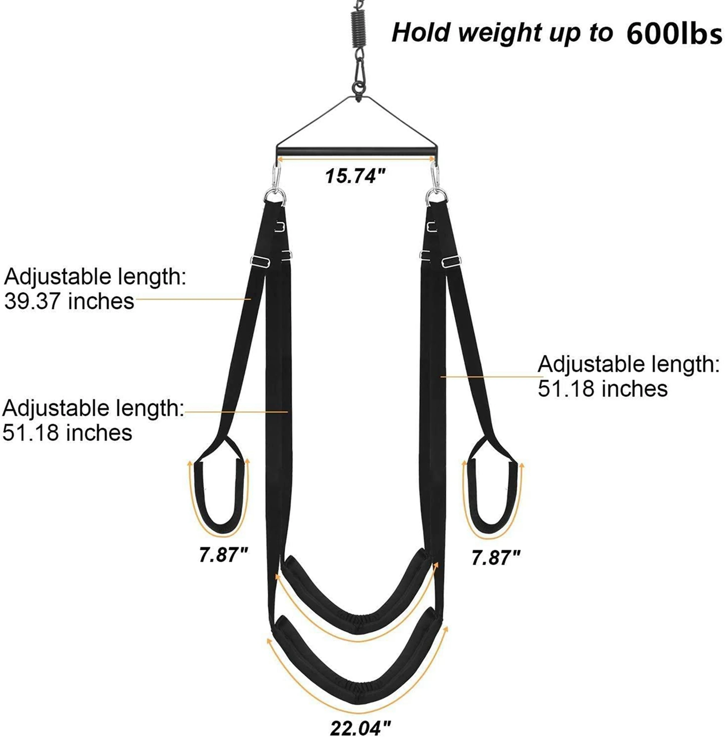 Sex Swing Ceiling Adult Sex Furniture with Seat Adjustable BDSM Erotic Love Hanging Heavy Duty Sex Toys for Couples Door Swings