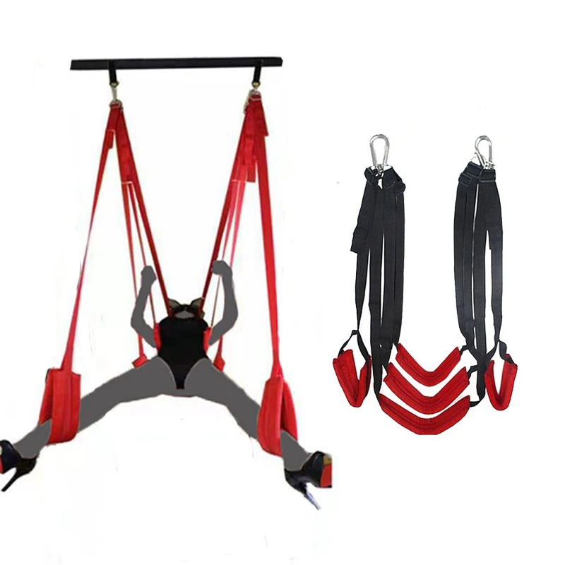 Upgraded Sex Swing Sex Furniture Fetish Bandage Adult game Soft Seat And Leg Pad Hanging Erotic Swing Sex Toys for Couples Flirt