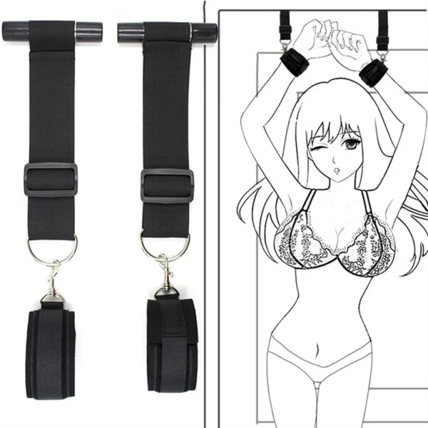 Bondage Restraint Sex Hanging On Door Swing Handcuffs Shackles On The Door Swing Fetish Sex Toys For Women Men Adult Games