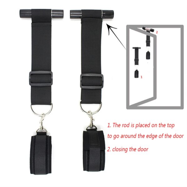 Bondage Restraint Sex Hanging On Door Swing Handcuffs Shackles On The Door Swing Fetish Sex Toys For Women Men Adult Games