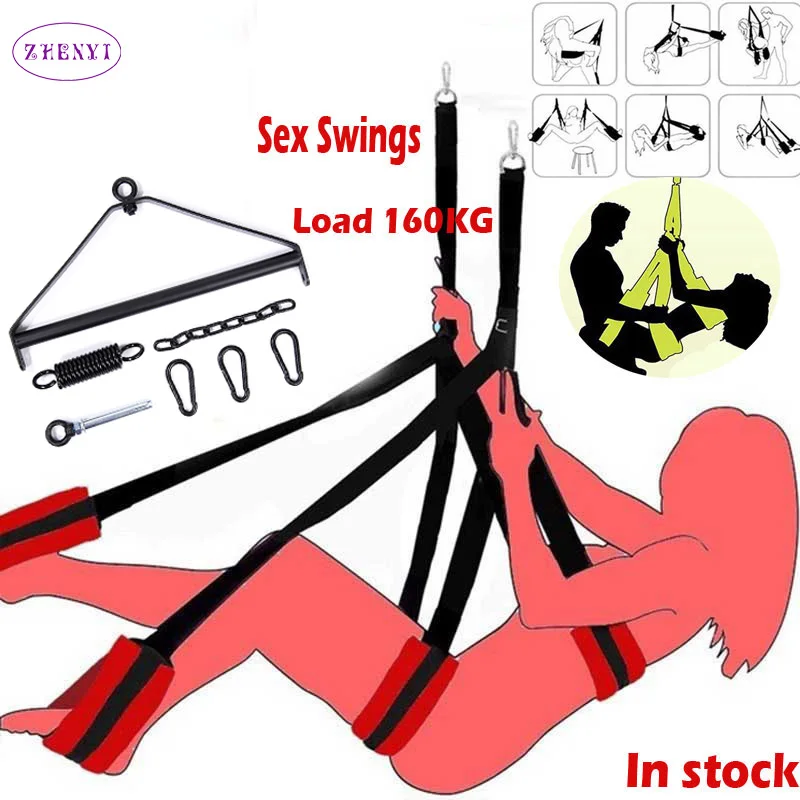 BDSM Bondage Set Hanging Door Soft Sex Swing Toys For Women Men Couple Slave Restraint Erotic Sexual Hamess Couples Sex Toys