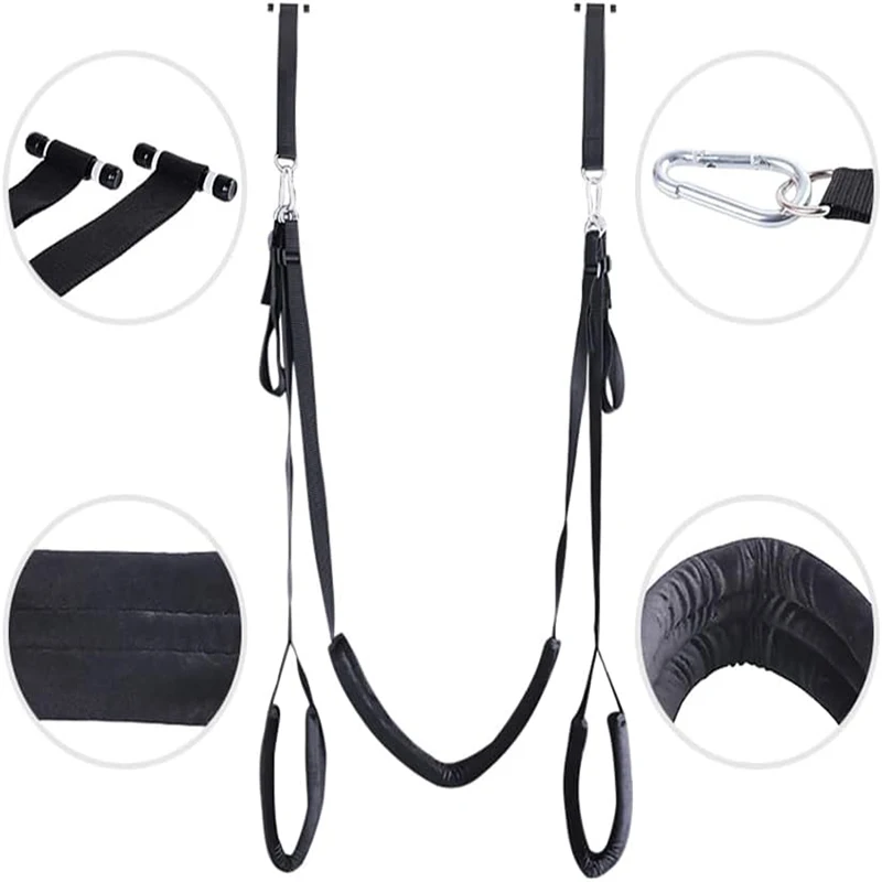 BDSM Hanging Indoor Sex Swing Bondage Restraint Toy for Adult Couple with Premium Paint Stand and Widened Thick Adjustable Strap