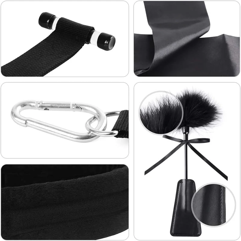 BDSM Hanging Indoor Sex Swing Bondage Restraint Toy for Adult Couple with Premium Paint Stand and Widened Thick Adjustable Strap