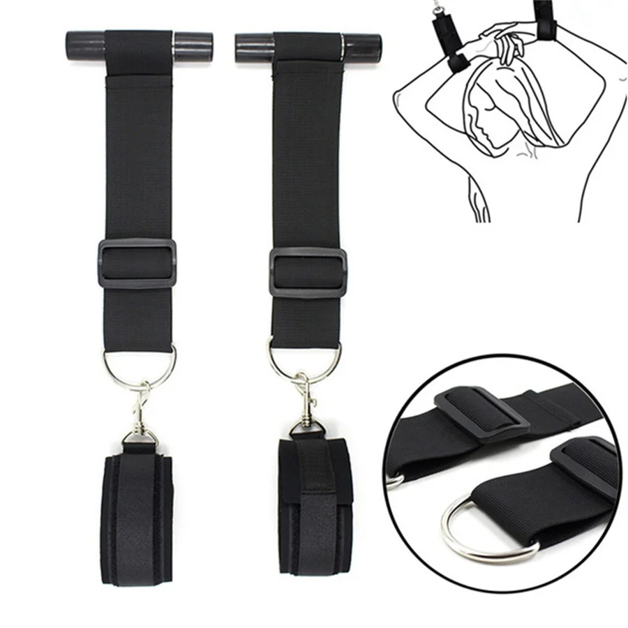 Shackles On The Door Swing Sex Bondage Restraints Chastity Lock Handcuffs Hanging On Door Sex Toys For Couples Adult Games