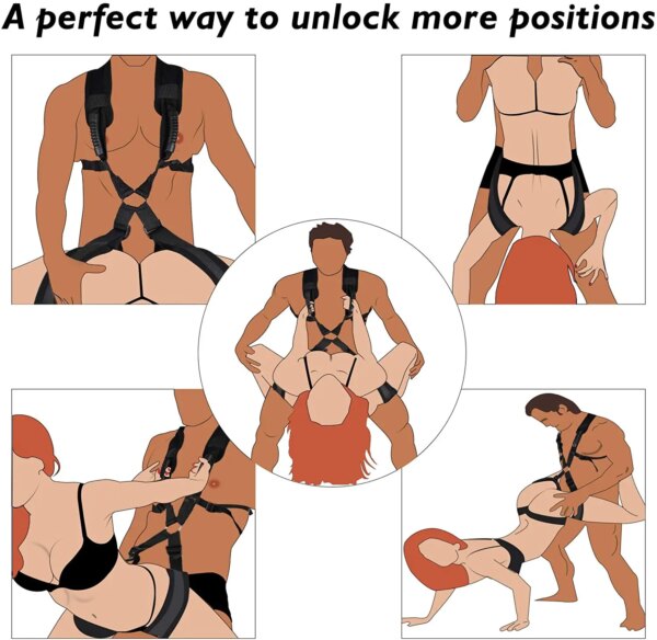 Sex toys for couples self bandage Restraints Belt BDSM sets Shoulder Sex Swing leg spreader Rope SM Slave harness adult game