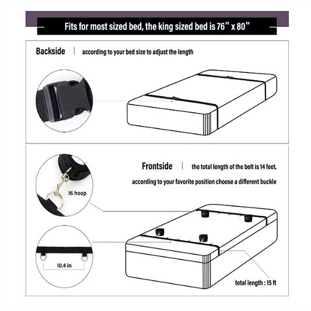 Bed Restraint Kit Couple Adult Sex Game BDSM Bondage Strap Sexual Handcuff Sextoy Set Adjutable Ankle Cuff Slave Sadomasochism Bed Restraint Kit Couple Adult Sex Game BDSM Bondage Strap Sexual Handcuff Sextoy Set Adjutable Ankle Cuff Slave Sadomasochism