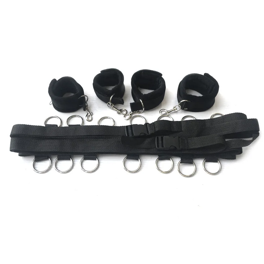 Bed Restraint Kit Couple Adult Sex Game BDSM Bondage Strap Sexual Handcuff Sextoy Set Adjutable Ankle Cuff Slave Sadomasochism Bed Restraint Kit Couple Adult Sex Game BDSM Bondage Strap Sexual Handcuff Sextoy Set Adjutable Ankle Cuff Slave Sadomasochism