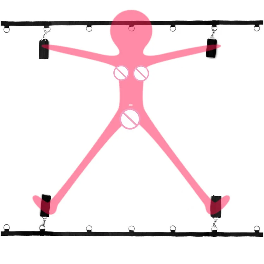 Bed Restraint Kit Couple Adult Sex Game BDSM Bondage Strap Sexual Handcuff Sextoy Set Adjutable Ankle Cuff Slave Sadomasochism Bed Restraint Kit Couple Adult Sex Game BDSM Bondage Strap Sexual Handcuff Sextoy Set Adjutable Ankle Cuff Slave Sadomasochism