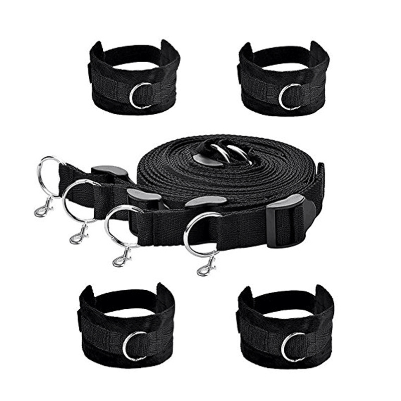 BDSM Bondage Set Adult Sex Game Handcuff Ankle Restraints Sextoy Couple Slave Sex Products Erotic Bed Strap System SM Soft Cuffs BDSM Bondage Set Adult Sex Game Handcuff Ankle Restraints Sextoy Couple Slave Sex Products Erotic Bed Strap System SM Soft Cuffs