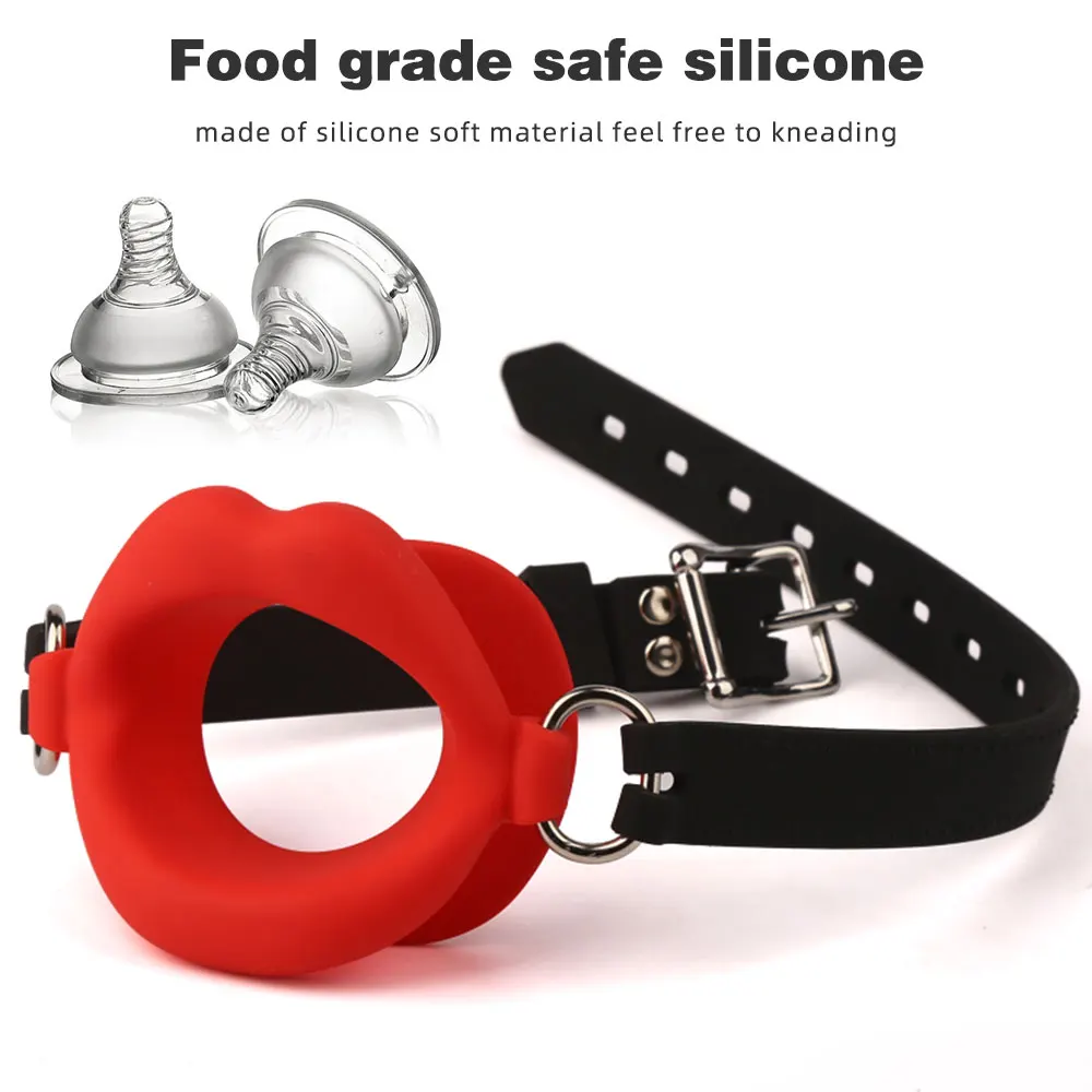 Silicone Oral Fixation Silicone O Ring Mouth Plug Open Gag Toys for Couples Sex Shop BDSM Bondage Restraint Lips Shape Sex Toys Silicone Oral Fixation Silicone O Ring Mouth Plug Open Gag Toys for Couples Sex Shop BDSM Bondage Restraint Lips Shape Sex Toys