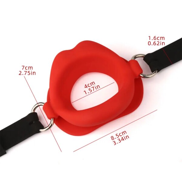 Silicone Oral Fixation Silicone O Ring Mouth Plug Open Gag Toys for Couples Sex Shop BDSM Bondage Restraint Lips Shape Sex Toys