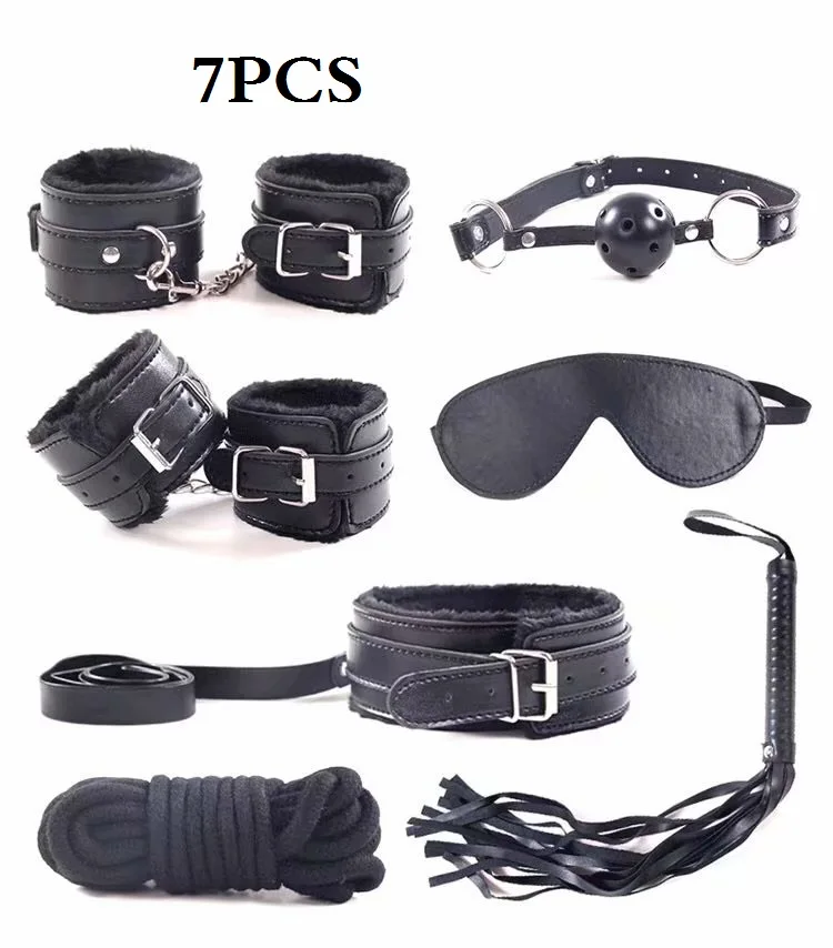 Bdsm Set Kits Adults Sex Toys Bondage for Women Couples Men Handcuffs Nipple collar Clamps Whip Spanking Sex  Exotic Accessories