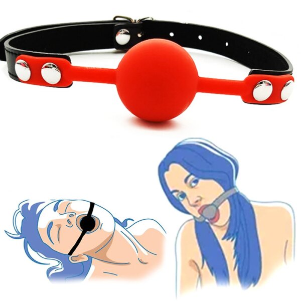 Soft Silicone Gag Ball Sex Toys Open Mouth Gag BDSM Bondage Mouth Ball Woman Couples Adult Games Erotic Accessories Harness