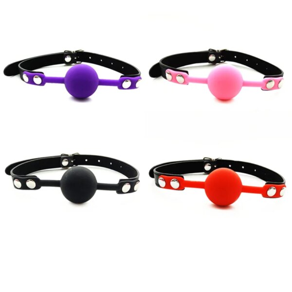 Soft Silicone Gag Ball Sex Toys Open Mouth Gag BDSM Bondage Mouth Ball Woman Couples Adult Games Erotic Accessories Harness