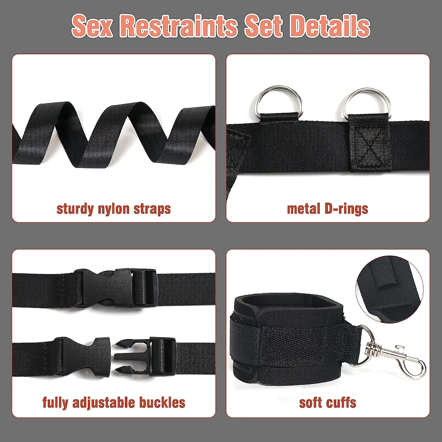 BDSM Bed Set Sex Toy Handcuffs for Couple Woman Adult Kit Supplies BDSM Restraints Bed Bondage Rope Sexual Handcuffs Sexy Game BDSM Bed Set Sex Toy Handcuffs for Couple Woman Adult Kit Supplies BDSM Restraints Bed Bondage Rope Sexual Handcuffs Sexy Game