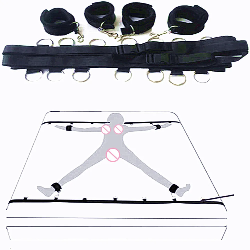 Bed Restraint Set Couple Sex Toys Bondage Handcuff Kit Adult Game Tool 18+ Erotic Tie Downs Arm Ankle Eyeblinder Flirting Sextoy Bed Restraint Set Couple Sex Toys Bondage Handcuff Kit Adult Game Tool 18+ Erotic Tie Downs Arm Ankle Eyeblinder Flirting Sextoy
