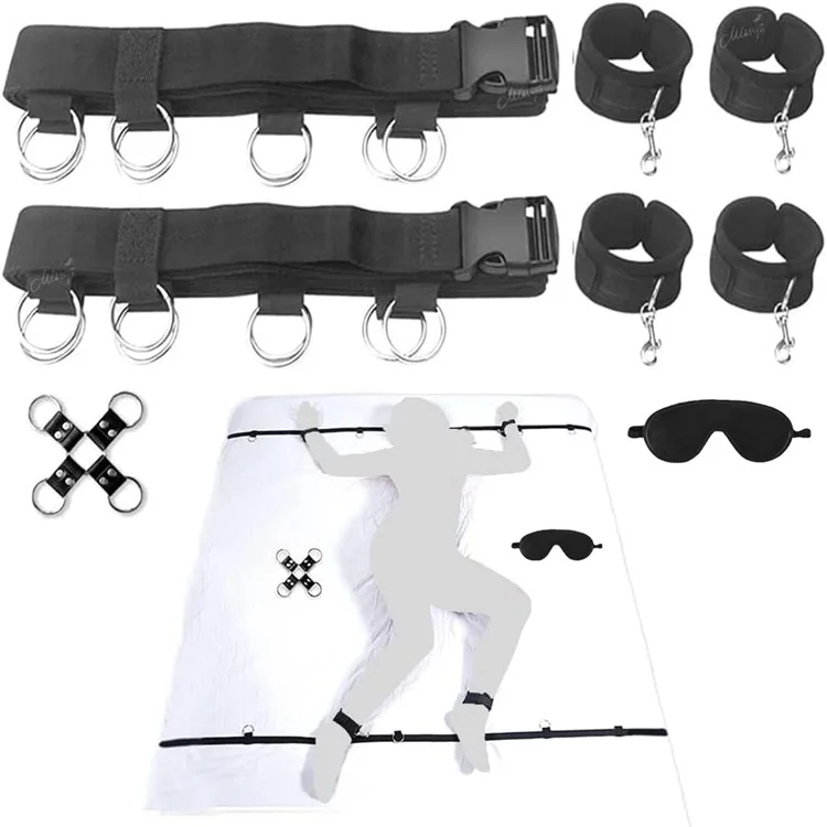 Bed Restraint Set Couple Sex Toys Bondage Handcuff Kit Adult Game Tool 18+ Erotic Tie Downs Arm Ankle Eyeblinder Flirting Sextoy Bed Restraint Set Couple Sex Toys Bondage Handcuff Kit Adult Game Tool 18+ Erotic Tie Downs Arm Ankle Eyeblinder Flirting Sextoy