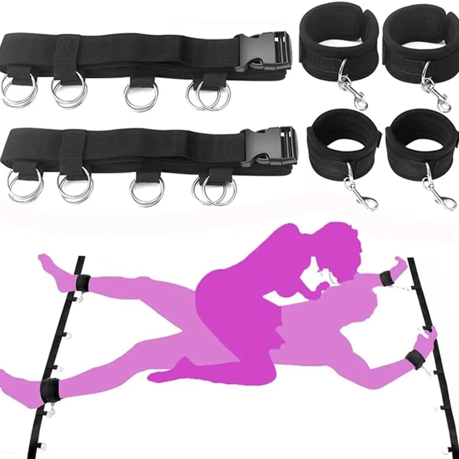 Bed Restraint Set Couple Sex Toys Bondage Handcuff Kit Adult Game Tool 18+ Erotic Tie Downs Arm Ankle Eyeblinder Flirting Sextoy Bed Restraint Set Couple Sex Toys Bondage Handcuff Kit Adult Game Tool 18+ Erotic Tie Downs Arm Ankle Eyeblinder Flirting Sextoy