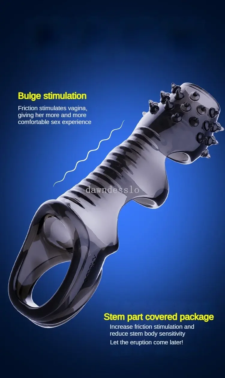 Silicone Reusable Bondage Delayed Ejaculation Penis Rooster Chastity Set Sex Toys For Men Stimulate Women Clitoris Sex Products