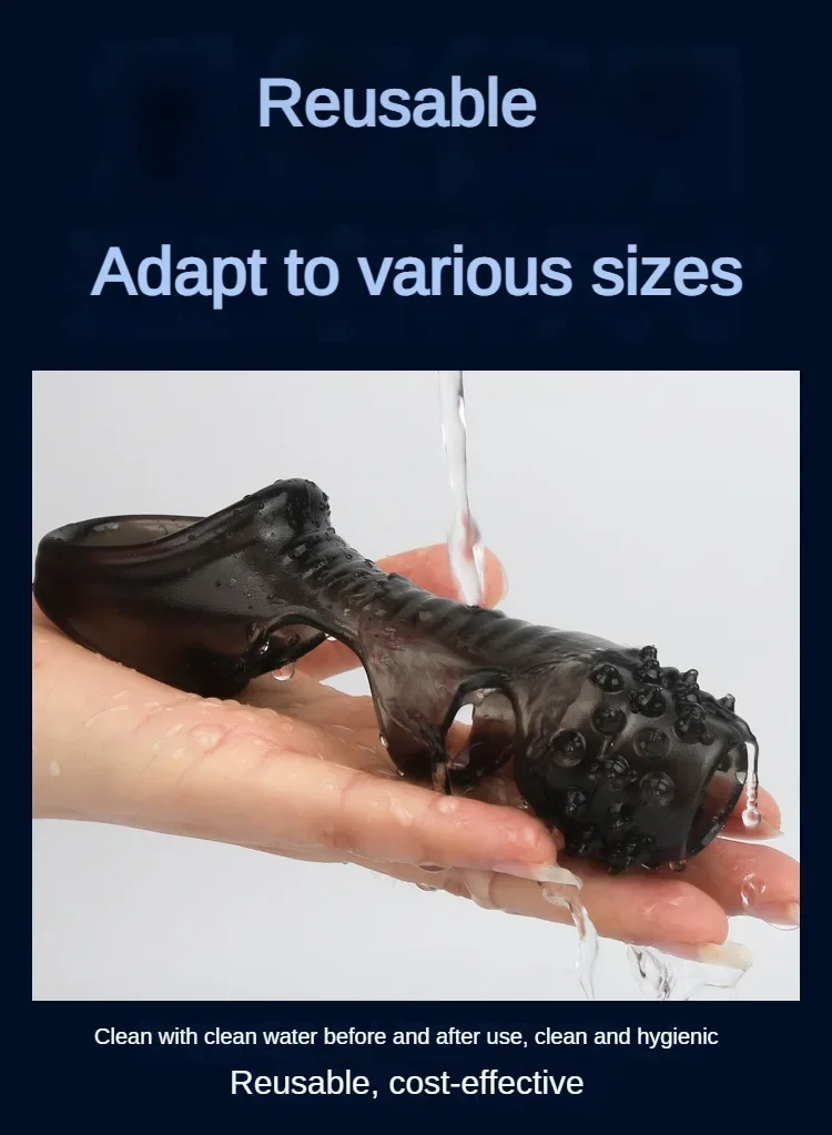 Silicone Reusable Bondage Delayed Ejaculation Penis Rooster Chastity Set Sex Toys For Men Stimulate Women Clitoris Sex Products