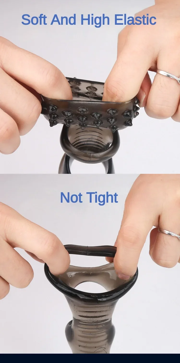 Silicone Reusable Bondage Delayed Ejaculation Penis Rooster Chastity Set Sex Toys For Men Stimulate Women Clitoris Sex Products
