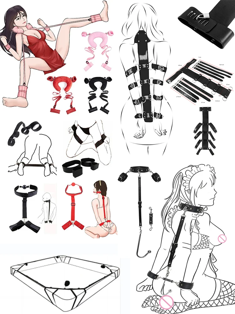 BDSM Bondage Gear Kit Erotic Sex Toys Adult Gmaes Bandage Obedience Slave And Master Couple Role Play Exotic Accessories Sexshop BDSM Bondage Gear Kit Erotic Sex Toys Adult Gmaes Bandage Obedience Slave And Master Couple Role Play Exotic Accessories Sexshop