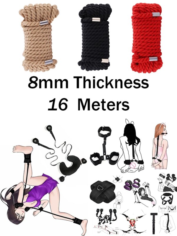 BDSM Bondage Gear Kit Erotic Sex Toys Adult Gmaes Bandage Obedience Slave And Master Couple Role Play Exotic Accessories Sexshop