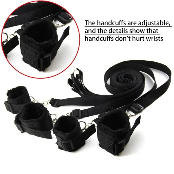 Adult Erotic Toy Handcuffs Ankle Cuffs BDSM Bondage Bed Restraint Bondage Sex Products Sex Toys Couples Collar Bdsm Kit Sm Goods