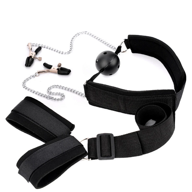 18 adult sex toy store SM bondage bondage, breast clips, handcuffs, chains and mouth plugs, stimulation Sex product