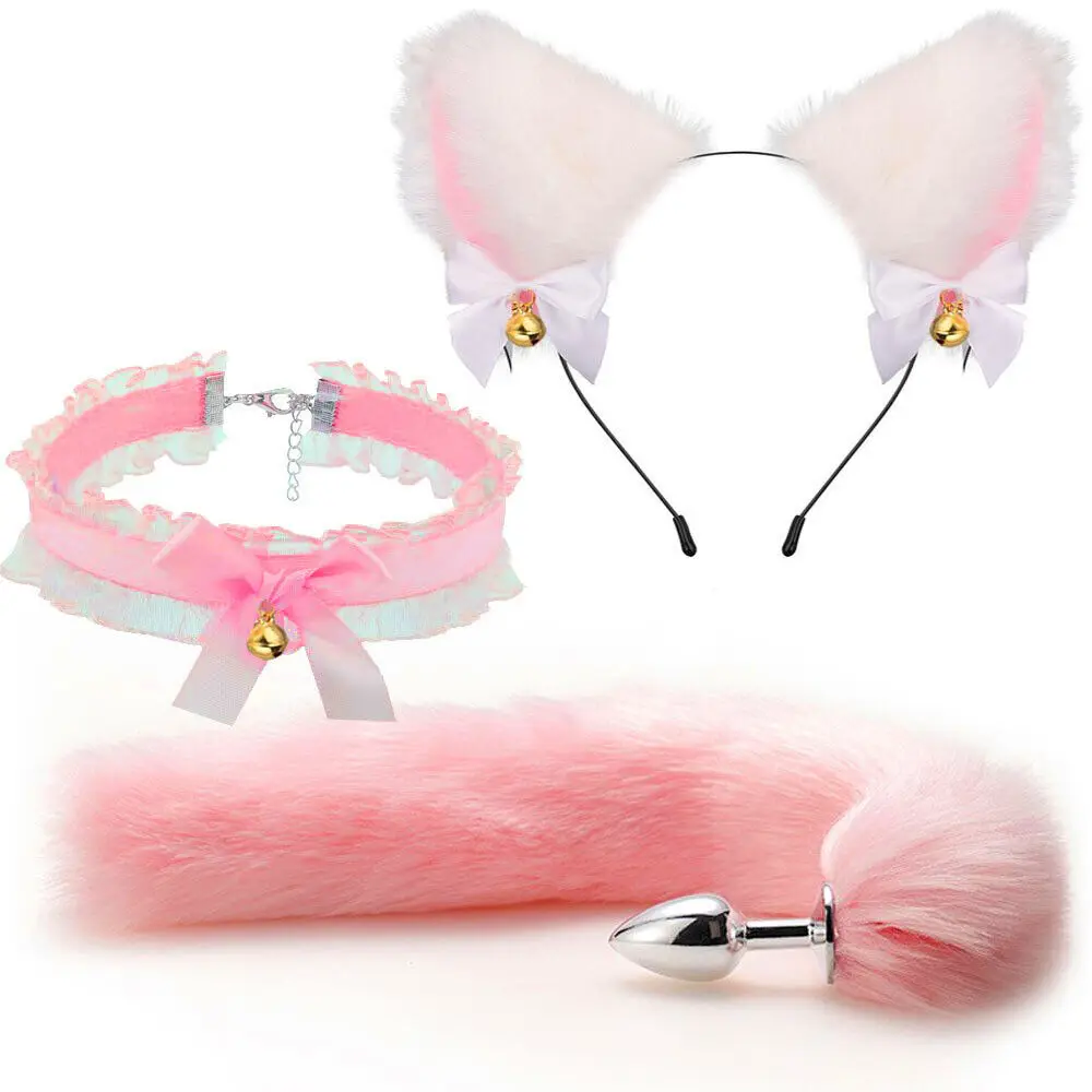 Fox Tail Anal Plug Metal Butt Plug Tail Cat Ears Headbands Bell Collar Mouth Plugs Erotic Sex Toys Kits Intimate Toys for Couple Fox Tail Anal Plug Metal Butt Plug Tail Cat Ears Headbands Bell Collar Mouth Plugs Erotic Sex Toys Kits Intimate Toys for Couple