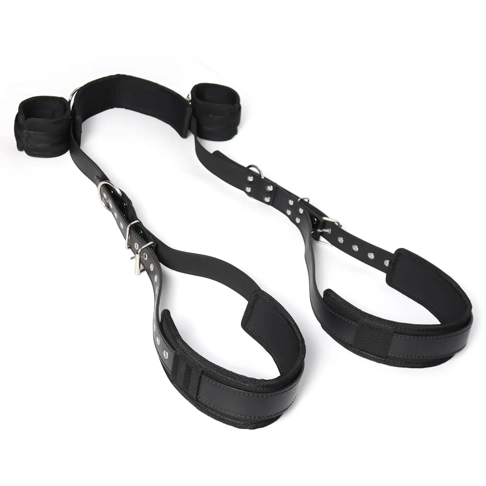 Leather BDSM Kit Handcuffs Sex Toys for Couples Bondage Straps Erotic Sexy Accessories Women Ankle Cuffs for Adult Games