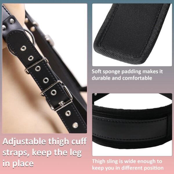 Leather BDSM Kit Handcuffs Sex Toys for Couples Bondage Straps Erotic Sexy Accessories Women Ankle Cuffs for Adult Games