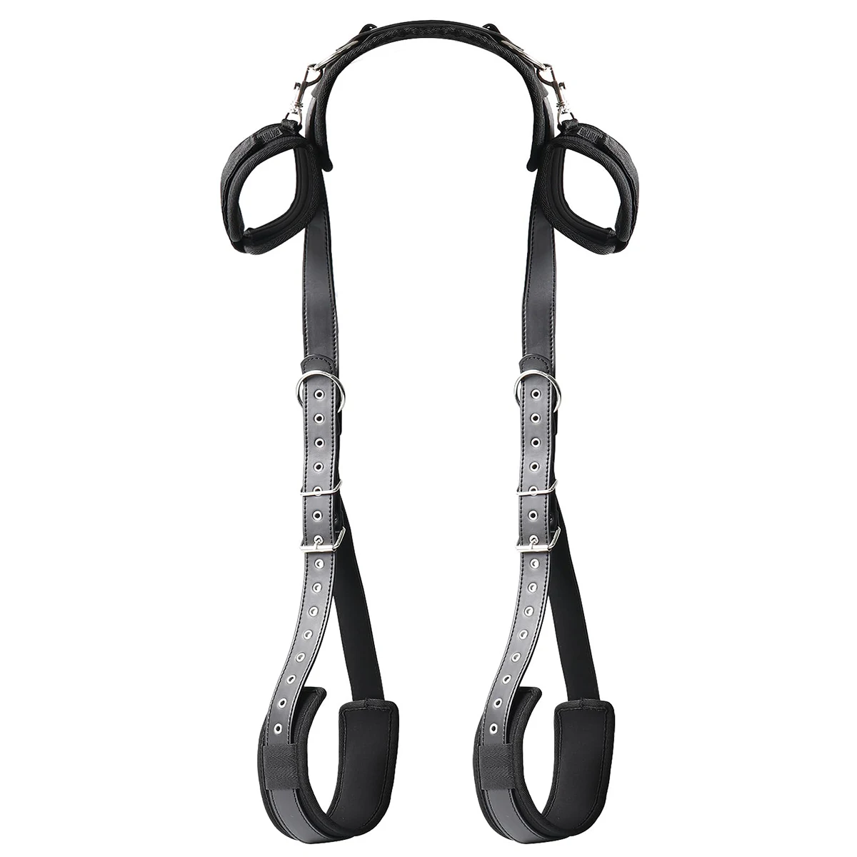 Leather BDSM Kit Handcuffs Sex Toys for Couples Bondage Straps Erotic Sexy Accessories Women Ankle Cuffs for Adult Games